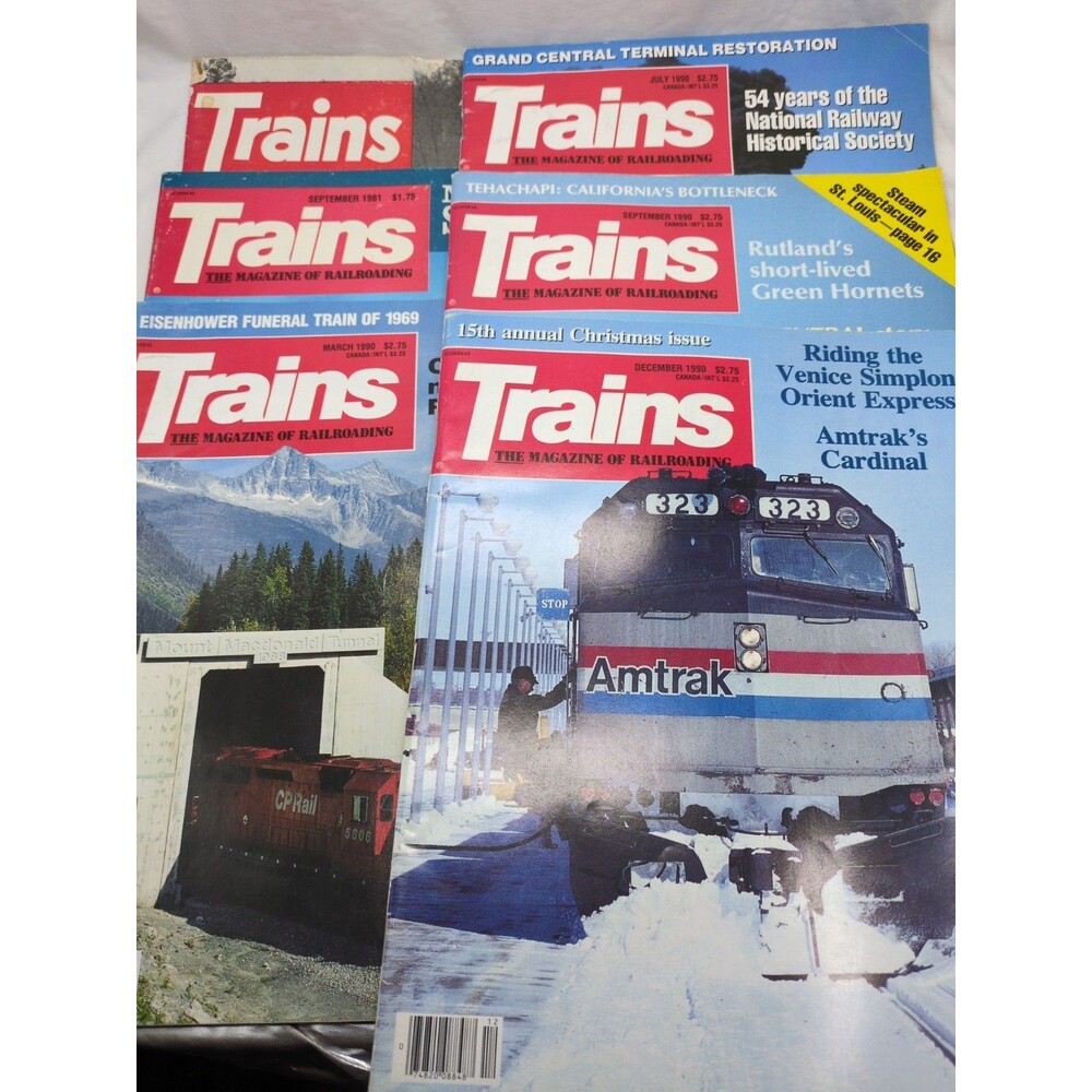 (6) Trains The Magazine Of Railroading Magazines